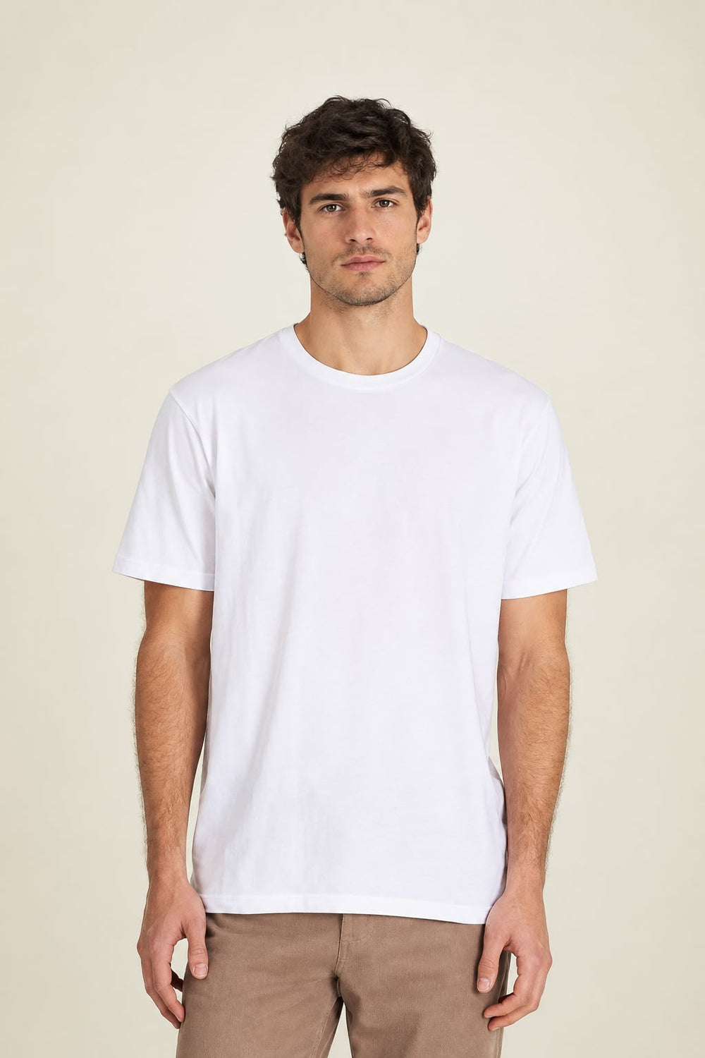 Remera Esencial Blanca — Algodón Peinado 24/1
