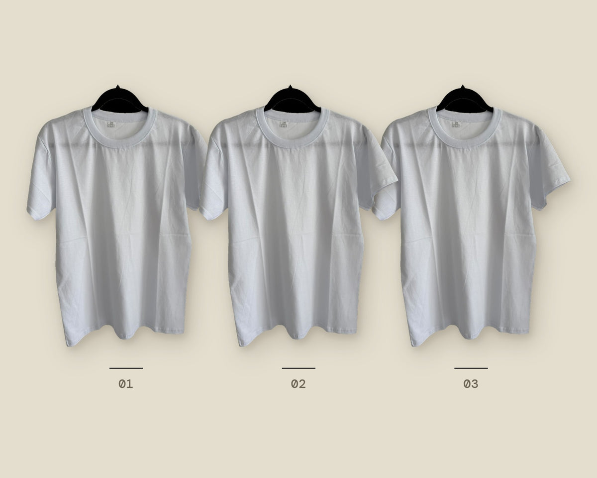 Pack x3 remeras: 3 blancas