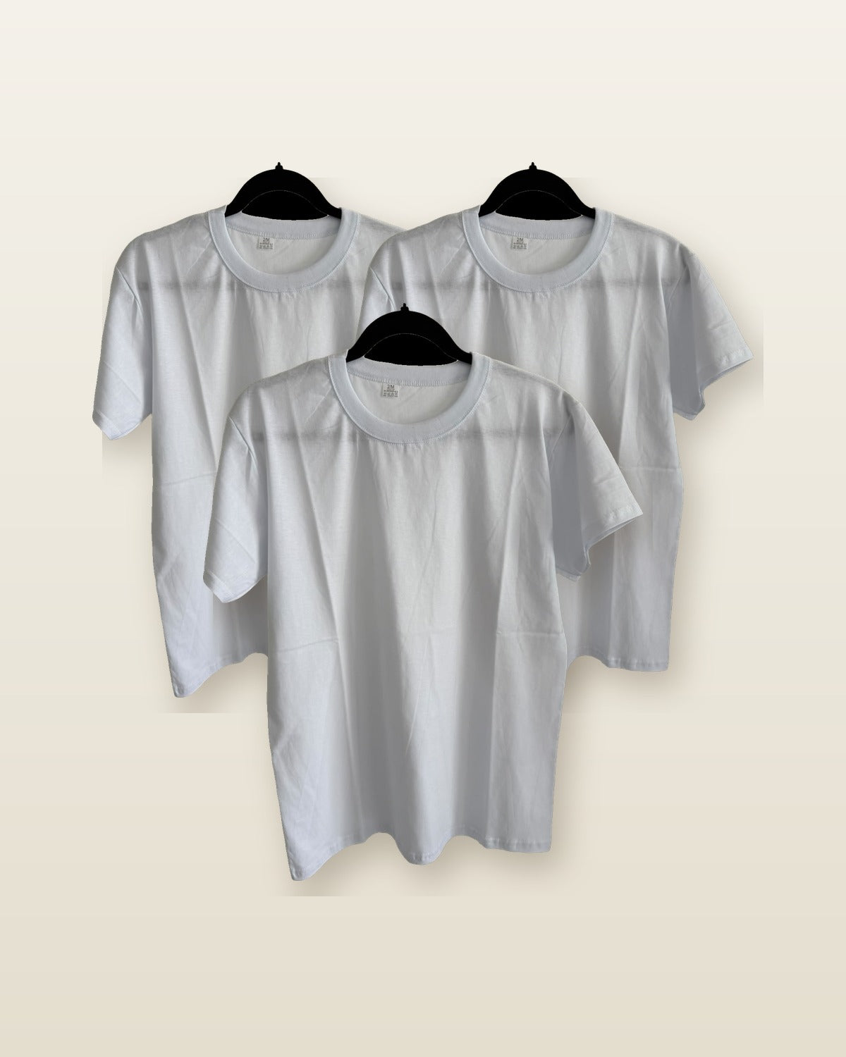 Pack x3 remeras Modo.Basicos - 3 blancas