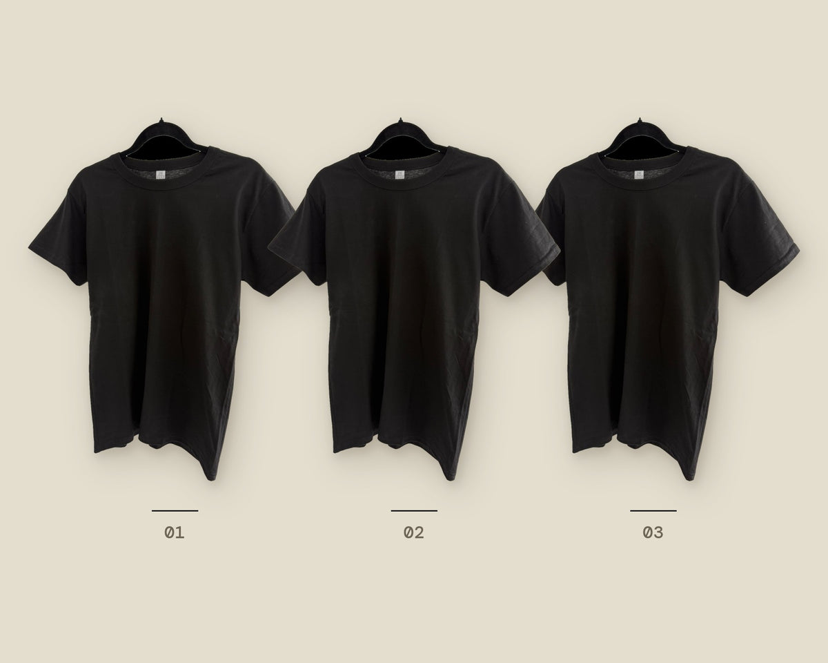 Pack x3 remeras: 3 negras