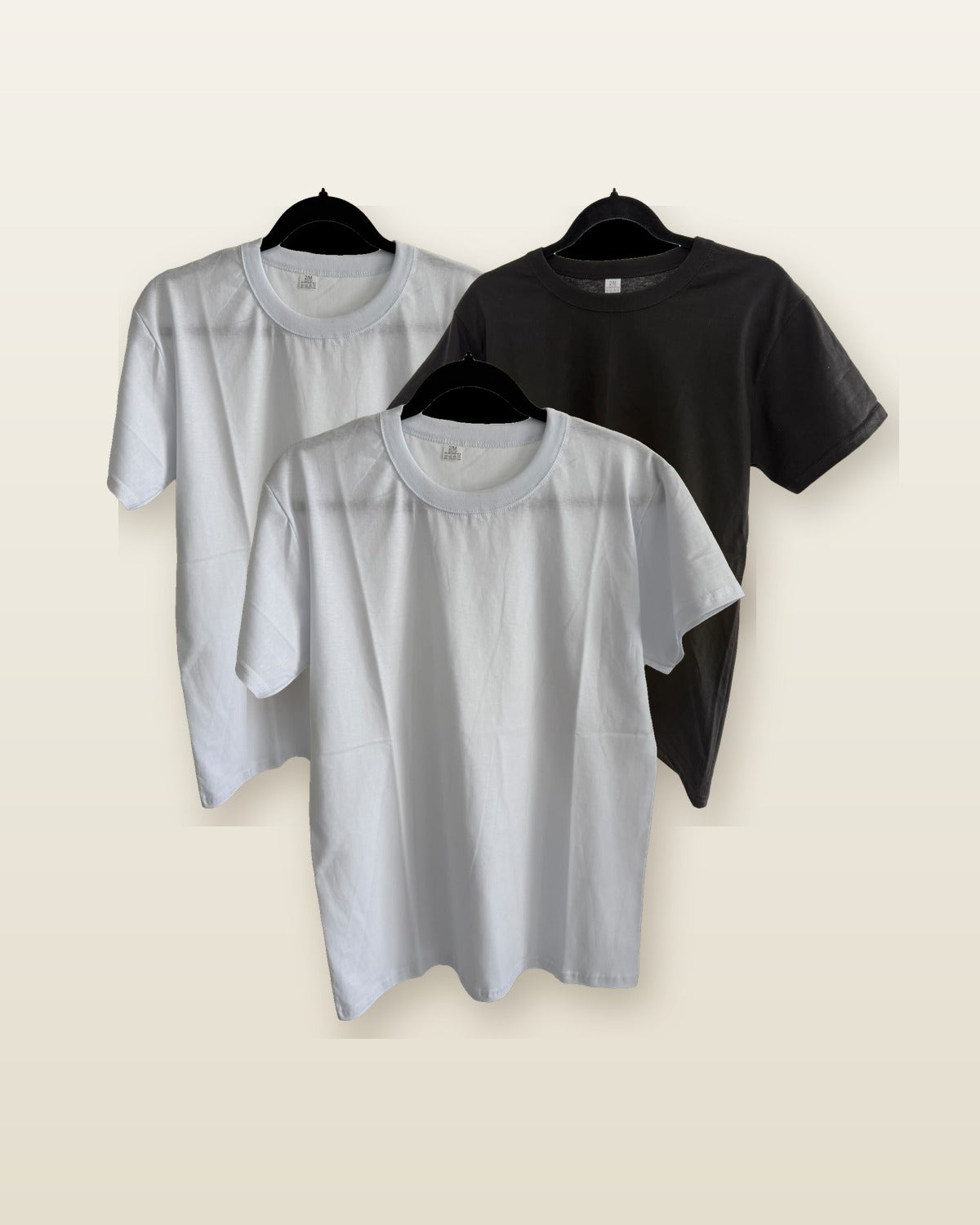 Pack x3 remeras Modo.Basicos - Mixto (2 blancas + 1 negra)